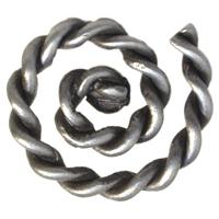 Emenee OR325-ABS Premier Collection Rope Swirl Knob 1-3/4 inch x 1-3/4 inch in Antique Bright Silver Rope & Pipe Series